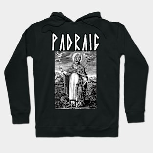 Saint Patrick of Ireland Icon Hardcore Punk Gothic Runes Hoodie